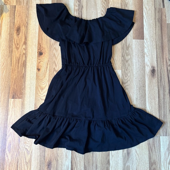 ASOS Black Ruffle Mini Dress size 4 - Picture 4 of 5